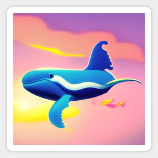 flying whale Magnet